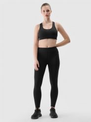 4F Legginsy treningowe z materiału z recyklingu damskie - czarne XS. Czarne legginsy sportowe damskie 4F, l, bez wzorów, z dzianiny, z podwyższonym stanem, na fitness i siłownię. W wyprzedaży za 69.99 zł.