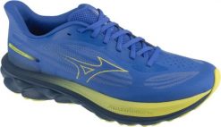 Mizuno Wave Skyrise 7 niebieskie 44,5 (J1GC260901). Niebieskie buty sportowe męskie Mizuno, bez wzorów, bez zapięcia, mizuno wave. Za 455.99 zł.