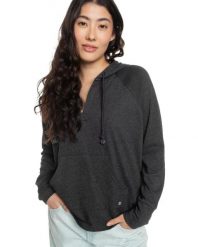 Bluza z kapturem DESTINATION SURF Czarny Kobiety. Szare bluzy damskie Roxy, m, bez wzorów, z bawełny, bez ramiączek, z kapturem. Za 249.00 zł.