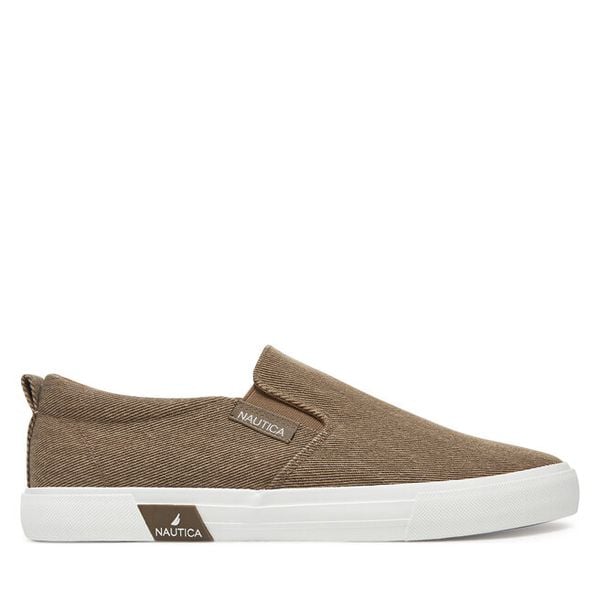 Tenisówki Nautica. Brązowe trampki męskie Nautica, bez wzorów, bez zapięcia. Za 95.99 zł.