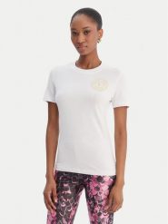 Versace Jeans Couture T-Shirt 80HAHT02 CJ03T Biały Slim Fit. Białe t-shirty damskie Versace Jeans Couture, m, bez wzorów, z bawełny, bez kołnierzyka, bez ramiączek. Za 439.99 zł.