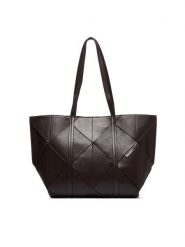 Calvin Klein Torebka Woven Medium Carryall LV04F3548G Brązowy. Brązowe shopperki damskie Calvin Klein, bez wzorów, ze skóry, bez dodatków. Za 699.99 zł.