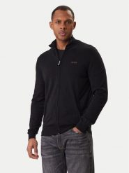 Guess Kardigan M6RR18 Z4451 Czarny Regular Fit. Czarne swetry męskie Guess, m, z aplikacjami, z bawełny, bez kołnierzyka, bez ramiączek. Za 439.99 zł.