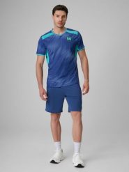 4F Spodenki piłkarskie szybkoschnące męskie - denim S. Niebieskie szorty męskie 4F, bez wzorów, z denimu. Za 149.99 zł.