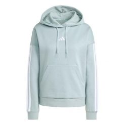 Bluza damska z kapturem adidas Essentials 3-Stripes Fleece. Białe bluzy damskie Adidas, xs, bez wzorów, z dresówki, eleganckie, bez ramiączek, z kapturem. Za 257.50 zł.