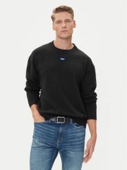 HUGO Sweter San Casey-CP 50543784 Czarny Relaxed Fit. Czarne swetry męskie Hugo, m, bez wzorów, z bawełny, bez kołnierzyka, bez ramiączek. Za 409.99 zł.
