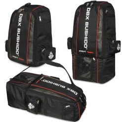 Torba treningowa 3w1 - Plecak + Torba - DBX Bushido DBX-SB-20. Czarne torby sportowe męskie DBX BUSHIDO, bez wzorów, z materiału, na ramię, duże. Za 259.99 zł.