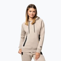 Bluza damska Pitbull Explory Hooded. Brązowe bluzy damskie PITBULL, m, bez wzorów, z bawełny, sportowe, bez ramiączek, bez kaptura. Za 159.99 zł.