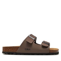 Klapki CMP. Brązowe klapki damskie CMP, bez wzorów, bez obcasa, bez zapięcia. Za 179.99 zł.