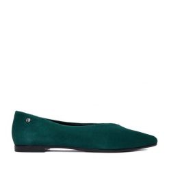 Baleriny Lasocki. Zielone balerinki damskie Lasocki, bez wzorów, bez obcasa, bez zapięcia. Za 169.99 zł.