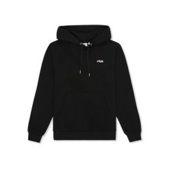 Bluza damska z kapturem Fila Lierna. Czarne bluzy damskie Fila, l, bez wzorów, z bawełny, eleganckie, bez ramiączek, z kapturem. Za 189.00 zł.