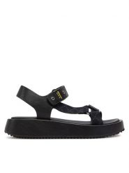 Blauer Sandały S4CLANCY03/ALL Czarny. Czarne sandały damskie Blauer, bez wzorów, ze skóry, bez obcasa, na płaskiej podeszwie, bez zapięcia. Za 239.99 zł.