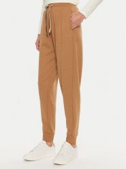 Boss Spodnie dresowe CP Stripe 50524759 Beżowy Regular Fit. Brązowe spodnie dresowe damskie Boss, bez wzorów, z bawełny. Za 219.99 zł.