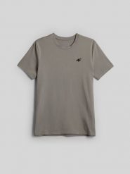 4F T-shirt slim gładki męski - granatowy M. Brązowe t-shirty męskie 4F, m, bez wzorów, z bawełny, bez kołnierzyka, bez ramiączek. Za 59.99 zł.