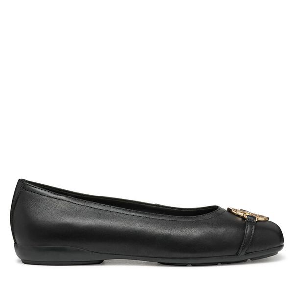 Baleriny Geox. Czarne balerinki damskie Geox, bez wzorów, bez obcasa, bez zapięcia. Za 259.99 zł.