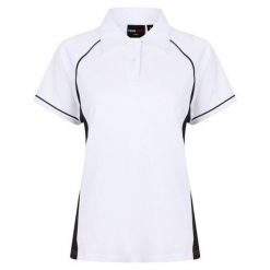 Damska Koszulka Polo Z Nadrukiem. Białe bluzki damskie FINDEN & HALES, bez wzorów, bez kołnierzyka, bez ramiączek. Za 117.99 zł.