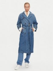 Levi's® Trencz Spade A8976-0001 Niebieski Regular Fit. Niebieskie płaszcze damskie m, bez wzorów, z bawełny, bez kołnierzyka, bez kaptura. Za 779.99 zł.