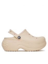Crocs Klapki C-BELLA CLOG 210062-11S Beżowy. Brązowe klapki damskie Crocs, bez wzorów, z tworzywa sztucznego, bez obcasa, bez zapięcia. Za 219.99 zł.