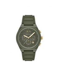 Armani Exchange Zegarek Sync AX4169 Zielony. Zielone, analogowe zegarki męskie Armani Exchange, bez wzorów. Za 689.99 zł.