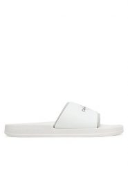 Calvin Klein Jeans Klapki Slide Rubber Neoprene Monologo YM0YM00361 Biały. Białe klapki męskie Calvin Klein Jeans, bez wzorów, z jeansu, bez zapięcia. Za 129.99 zł.