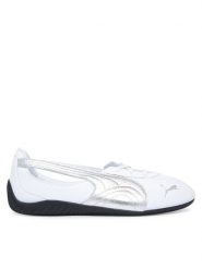 Puma Baleriny Speedcat Ballet Nova Metallic Wns 408342 01 Biały. Białe balerinki damskie Puma, bez wzorów, ze skóry, bez obcasa, bez zapięcia. Za 399.99 zł.