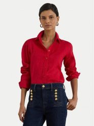 LAUREN RALPH LAUREN Koszula 200782777073 Czerwony Relaxed Fit. Czerwone koszule damskie Lauren Ralph Lauren, s, bez wzorów, ze lnu, bez kołnierzyka, bez ramiączek. Za 709.99 zł.
