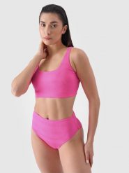 4F Dół od bikini damski - różowy S. Czerwone bikini 4F, s, bez wzorów, z elastanu. W wyprzedaży za 29.99 zł.