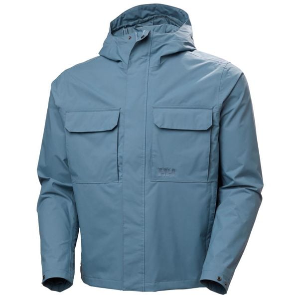 Kurtka wodoodporna Helly Hansen Escape. Niebieskie kurtki męskie Helly Hansen, m, bez wzorów, z materiału, klasyczne, bez kaptura. Za 693.50 zł.