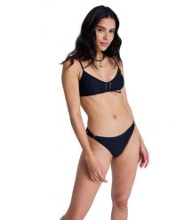 Dół bikini dla Kobiety ROXY ISLAND Czarny. Szare stroje kąpielowe damskie Roxy, s, bez wzorów, z elastanu. Za 149.99 zł.