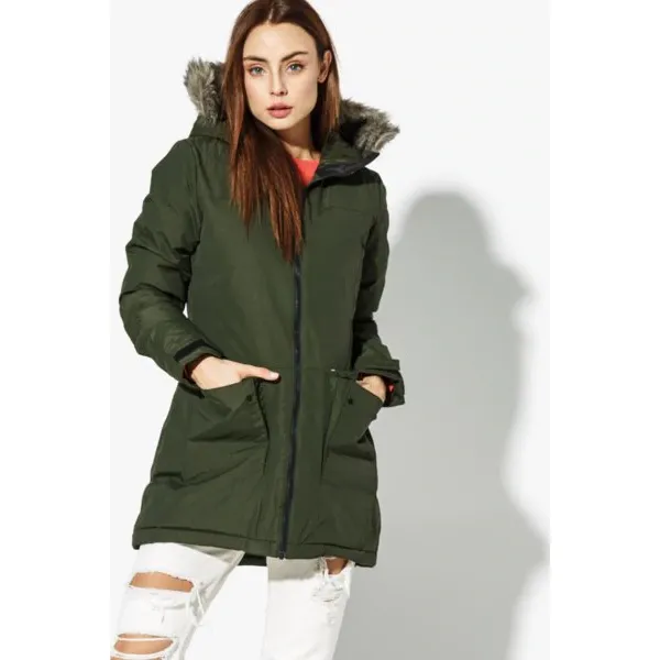 Adidas Kurtka W Xploric Parka Sw Insulation , khaki, rozmiar XS. Brązowe kurtki damskie Adidas, na zimę, s, z aplikacjami, z materiału, bez kaptura. W wyprzedaży za 489.99 zł.