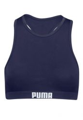 Góra od bikini Puma, racerback, granatowa. Niebieskie stroje kąpielowe damskie Puma, m, bez wzorów, z materiału. Za 190.00 zł.