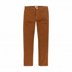 WRANGLER LARSTON MĘSKIE SPODNIE MATERIAŁOWE TAWNY BROWN W18S36H28 112141210. Brązowe spodnie materiałowe męskie Wrangler, bez wzorów, z materiału. Za 219.99 zł.
