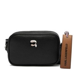 Torebka KARL LAGERFELD. Czarne listonoszki damskie KARL LAGERFELD, bez wzorów, bez dodatków. Za 519.99 zł.
