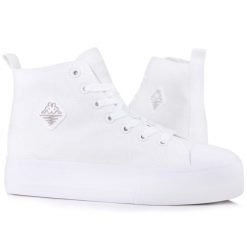 Buty damskie trampki sportowe Kappa VISKA OC. Białe trampki i tenisówki damskie Kappa, bez wzorów, z materiału, bez zapięcia. Za 98.00 zł.