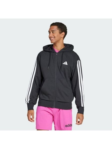 Adidas Bluza Essentials 3-Stripes JD1877 Czarny Regular Fit. Czarne bluzy męskie Adidas, l, bez wzorów, z syntetyku, bez ramiączek, bez kaptura. Za 278.99 zł.