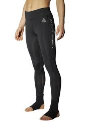 Legginsy sportowe damskie Reebok Combat Ankle Lock S96545. Czarne legginsy damskie Reebok, bez wzorów, z dzianiny. Za 59.00 zł.