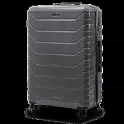 Walizka duża Wings CRAKE 28" DARK GREY. Szare walizki damskie Wings, bez wzorów, z materiału, duże. Za 244.93 zł.
