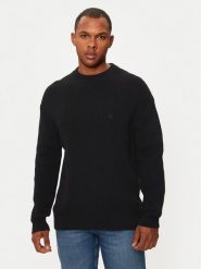 Calvin Klein Jeans Sweter J30J326193 Czarny Regular Fit. Czarne swetry męskie Calvin Klein Jeans, m, bez wzorów, z bawełny, bez kołnierzyka, bez ramiączek. Za 269.99 zł.