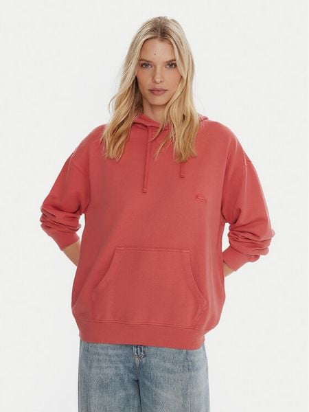 Quiksilver Bluza Esential Hoodie EQWFT03191 Koralowy Regular Fit. Pomarańczowe bluzy damskie Quiksilver, xl, bez wzorów, z bawełny, bez ramiączek, bez kaptura. Za 319.99 zł.