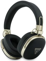 Słuchawki Guess Nauszne Bluetooth ENC Metal Grained Triangle Logo czarny. Czarne słuchawki nauszne Guess. Za 187.05 zł.