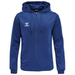 Bluza sportowa męska Hummel Zip. Niebieskie bluzy sportowe męskie Hummel, m, bez wzorów, bez kaptura, na fitness i siłownię. W wyprzedaży za 197.10 zł.
