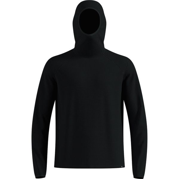 Bluza z kapturem Odlo Mid layer hoody CUBIC. Czarne bluzy męskie ODLO, l, bez wzorów, bez ramiączek, z kapturem. Za 319.99 zł.