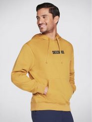 Skechers Bluza Sweats Incognito Hoodie HD6 Złoty Regular Fit. Żółte bluzy męskie Skechers, l, bez wzorów, z bawełny, bez ramiączek, bez kaptura. Za 199.99 zł.