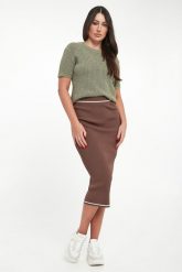 Spódnica ołówkowa midi ARMANI EXCHANGE. Spódnice damskie Armani Exchange, m, bez wzorów, midi, ołówkowe. Za 609.00 zł.