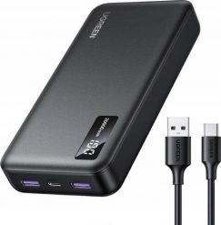 Powerbank Ugreen Powerbank 20000mAh Ugreen PB312, PD 20W (czarny). Czarne powerbanki Ugreen. Za 124.96 zł.