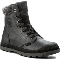 Trapery PALLADIUM - Pampa Hi Knit Lp 95172-036-M Black/Forged Iron. Szare trapery damskie Palladium, z materiału, bez zapięcia. W wyprzedaży za 289.00 zł.