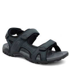 Sandały Lanetti. Niebieskie sandały męskie Lanetti, bez wzorów, bez zapięcia. Za 139.99 zł.