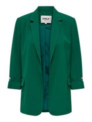 ONLY Marynarka Leila 15310948 Zielony Loose Fit. Zielone marynarki i żakiety damskie ONLY, bez wzorów, z syntetyku, bez kołnierzyka, bez ramiączek. Za 119.99 zł.
