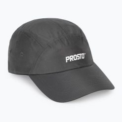 Czapka z daszkiem PROSTO Fatcap Rains. Szare czapki damskie Prosto., bez wzorów, z materiału, eleganckie. Za 94.99 zł.