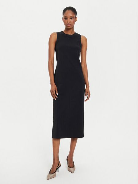 Max Mara Leisure Sukienka codzienna Emilia 2426626027 Czarny Slim Fit. Czarne sukienki damskie Max Mara Leisure, na co dzień, s, bez wzorów, z syntetyku, bez kołnierzyka, bez ramiączek, proste. Za 439.99 zł.